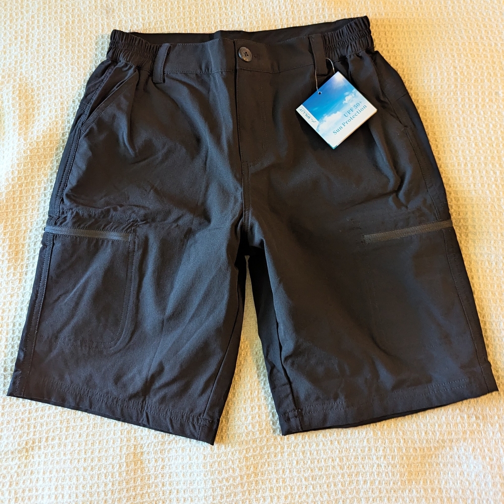 Willit Shorts Women's Small Black Nylon Outdoor Hiking UPF 50+ Stretch Cargo NWT